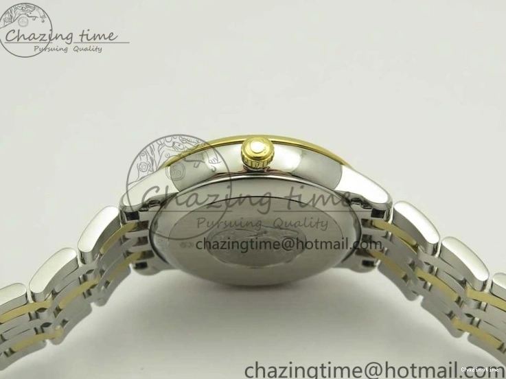 0523 Attractive De Ville Prestige Ladies 32.7mm SS MKF 1:1 Best Edition White Dial Roman Markers on SS YG Bracelet MIYOTA 7965